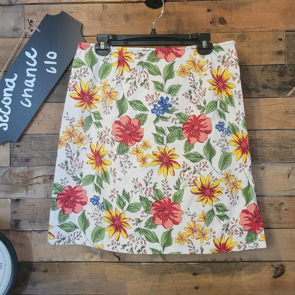 SALE-Madison Studios women's bright floral Midi skirt size 12